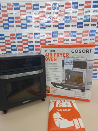 Freidora Aire 12L, 11 Multifunciones, Air Fryer Doble Resistencia 30-220°C, 7 Accesorios, 50+ Recetas, Ventana, Freidora sin Aceite Horno de Sobremesa, Pantalla Táctil LED, 1800W COSORI